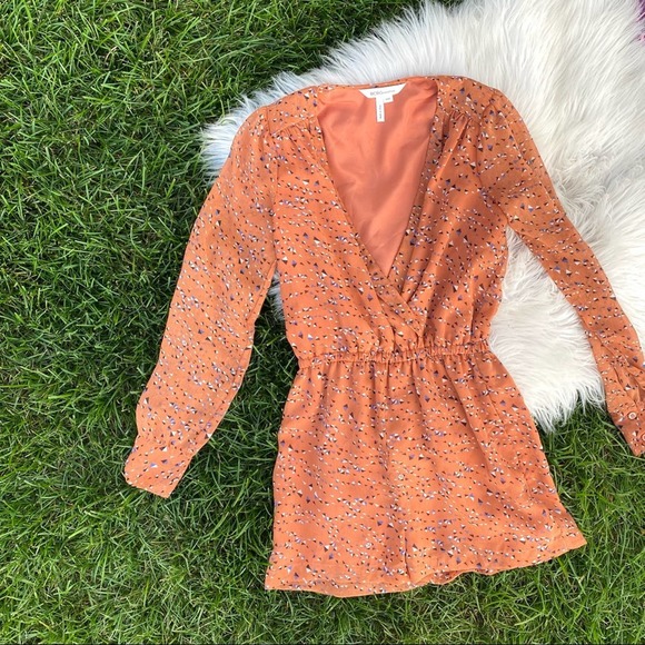 BCBGeneration Pants - BCBGeneration peachy long sleeve romper XXS